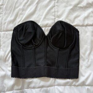 Womens Size 38B Corset Bra Black Lingerie Strapless Grunge Gothic Vampire Sexy